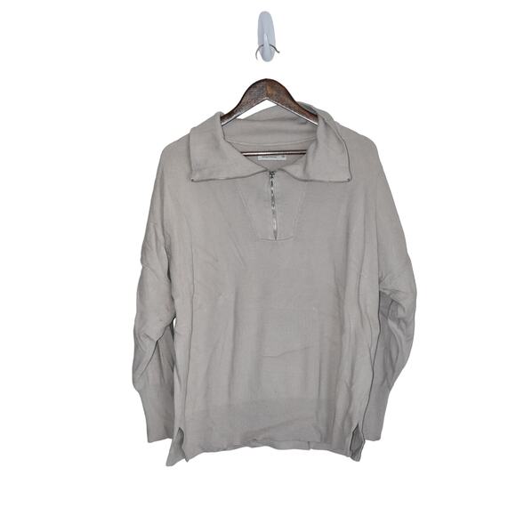 Abercrombie & Fitch Other - Abercrombie & Fitch Cream Soft 1/4 Zip Knit Top Size L